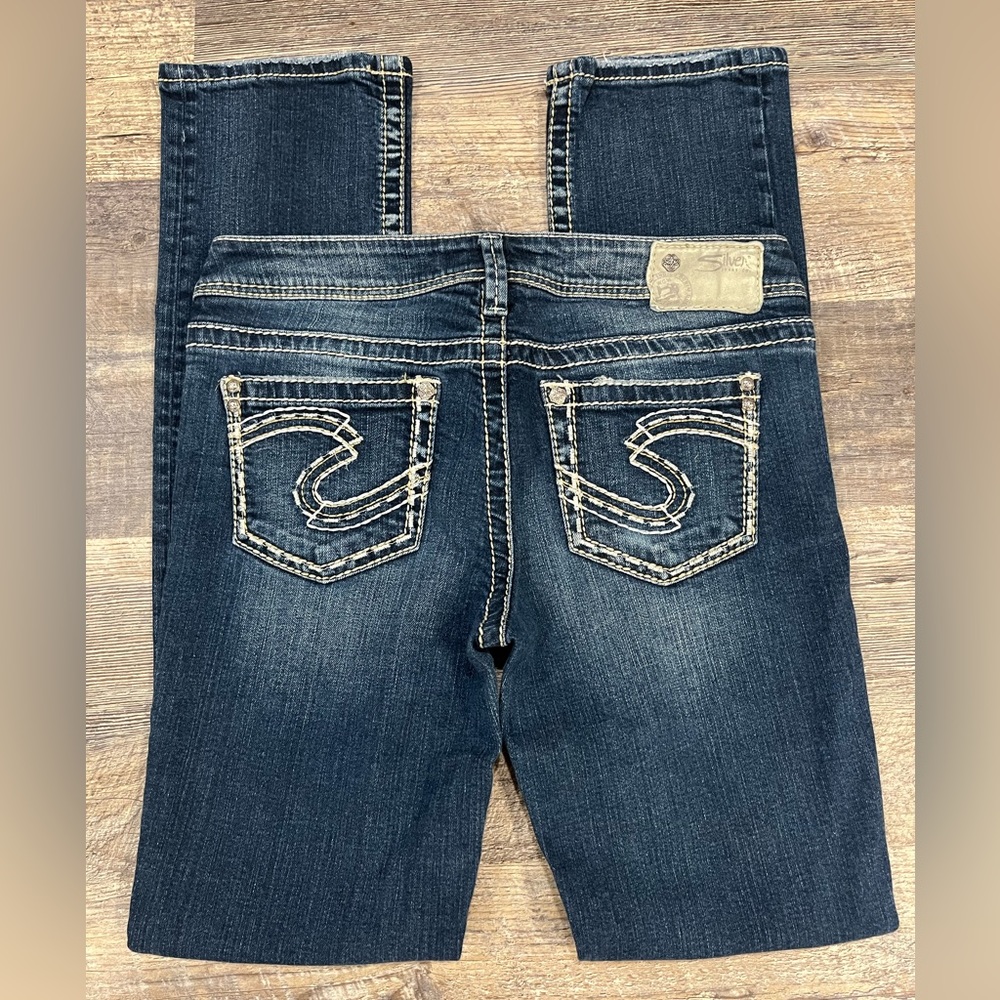 Silver Aiko Baby Boot Jeans women’s size 28 x 33 -  Like New